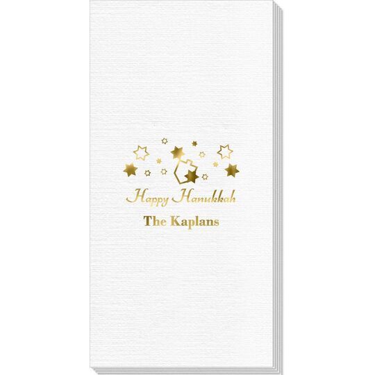 Happy Hanukkah Deville Guest Towels